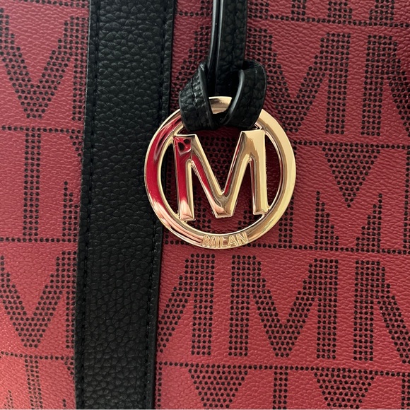 New 4pc MKF COLLECTION MODERN TOTE HANDBAG SET Marimar M Signature Mia K Red/Bl - Picture 9 of 15